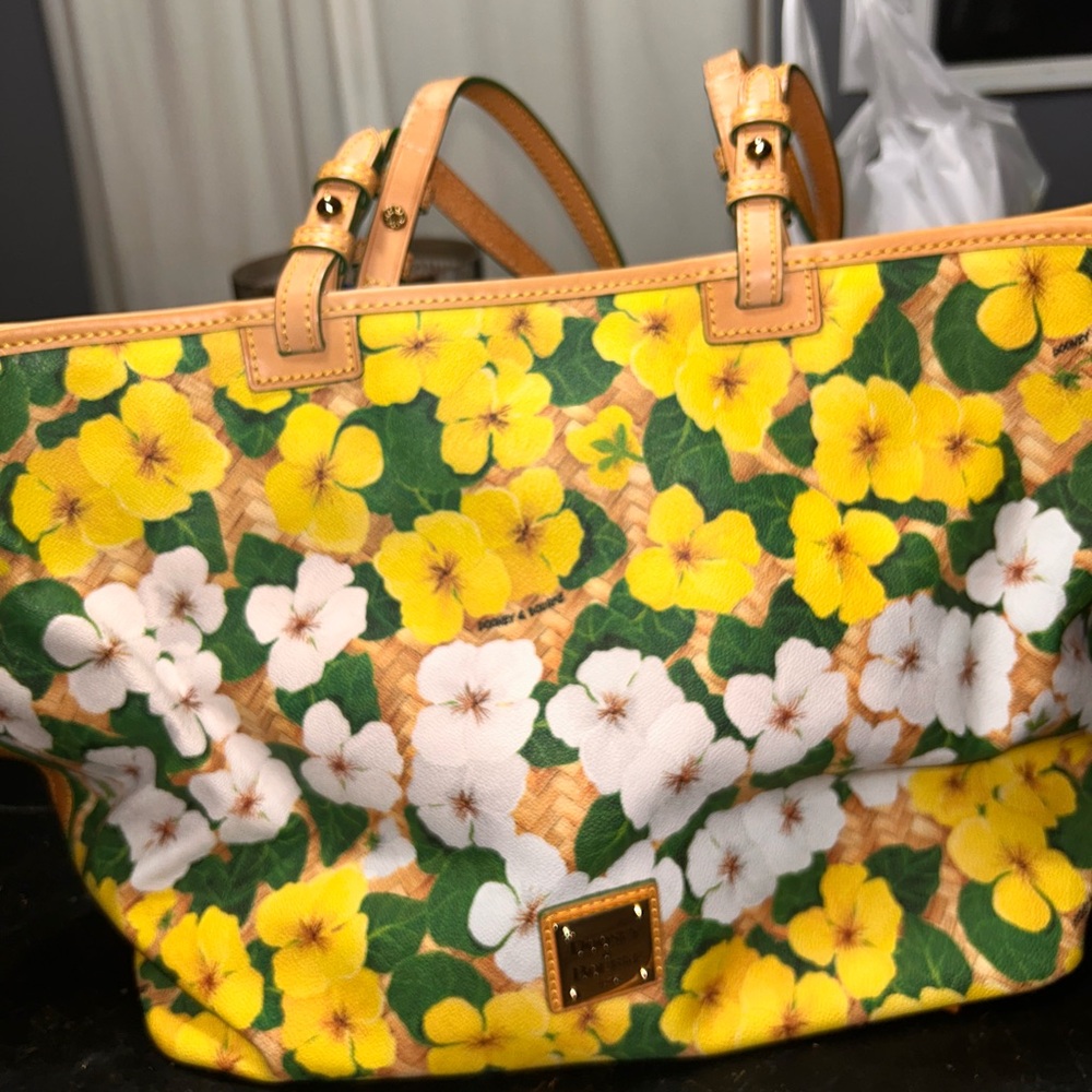 Dooney & Bourke Yellow and White Floral Tote